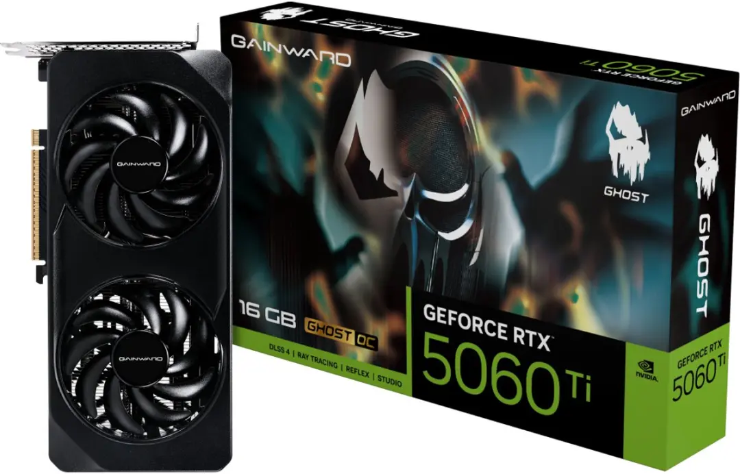 Gainward RTX 5060 Ti Ghost OC NE7506TU19T1-GB2061B Videokaart - afbeelding 2 van 6