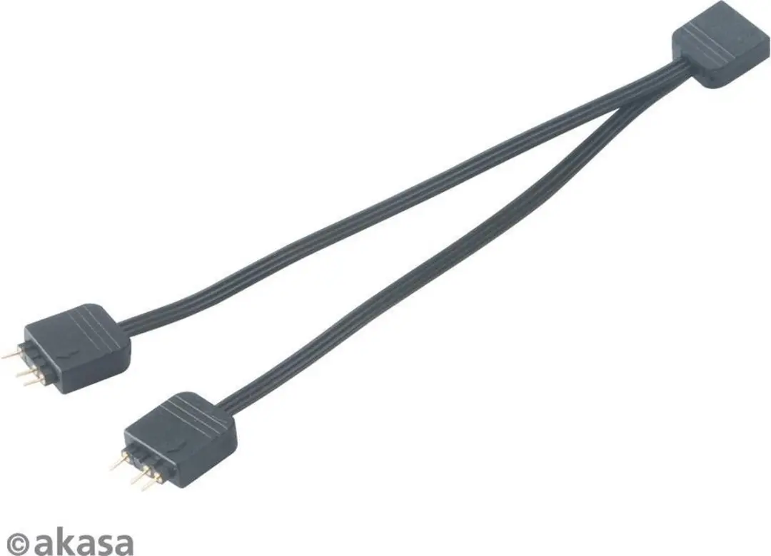 Akasa AK-CBLD08-12BK RGB LED splitterkabel - 12cm - Zwart - afbeelding 4 van 6