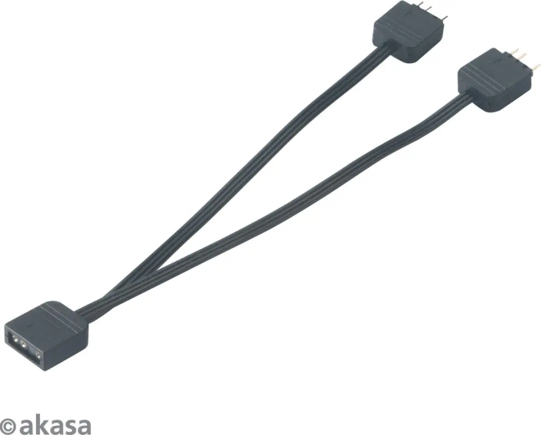 Akasa AK-CBLD08-12BK RGB LED splitterkabel - 12cm - Zwart - afbeelding 2 van 6