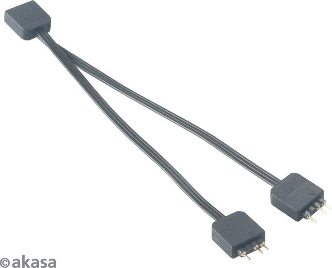 Akasa AK-CBLD08-12BK RGB LED splitterkabel - 12cm - Zwart - afbeelding 5 van 6