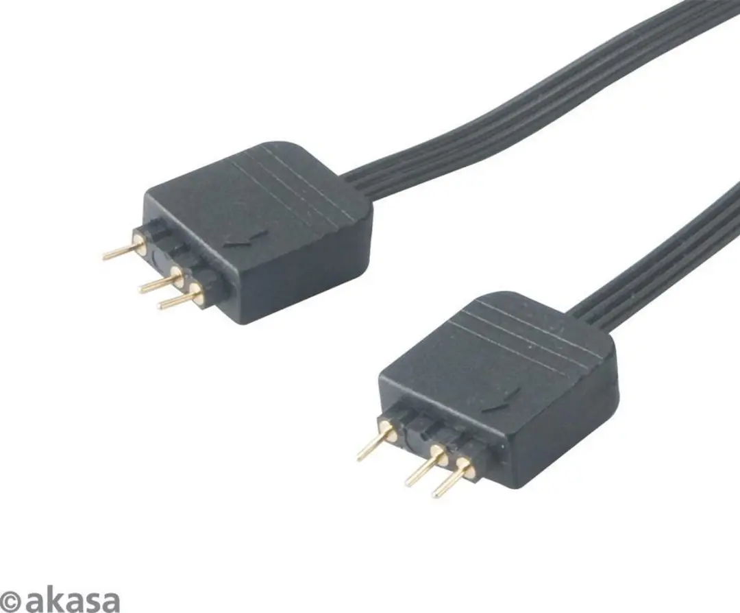 Akasa AK-CBLD08-12BK RGB LED splitterkabel - 12cm - Zwart - afbeelding 6 van 6