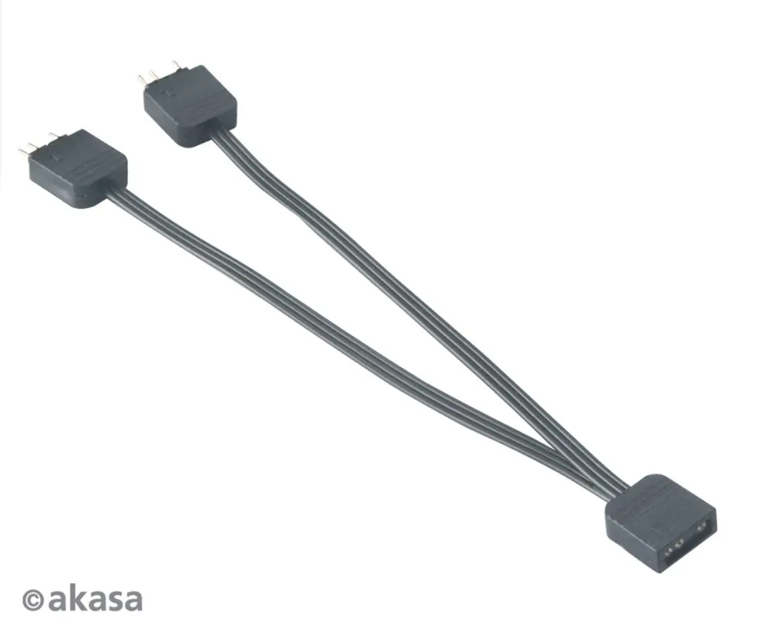 Akasa AK-CBLD08-12BK RGB LED splitterkabel - 12cm - Zwart - afbeelding 3 van 6