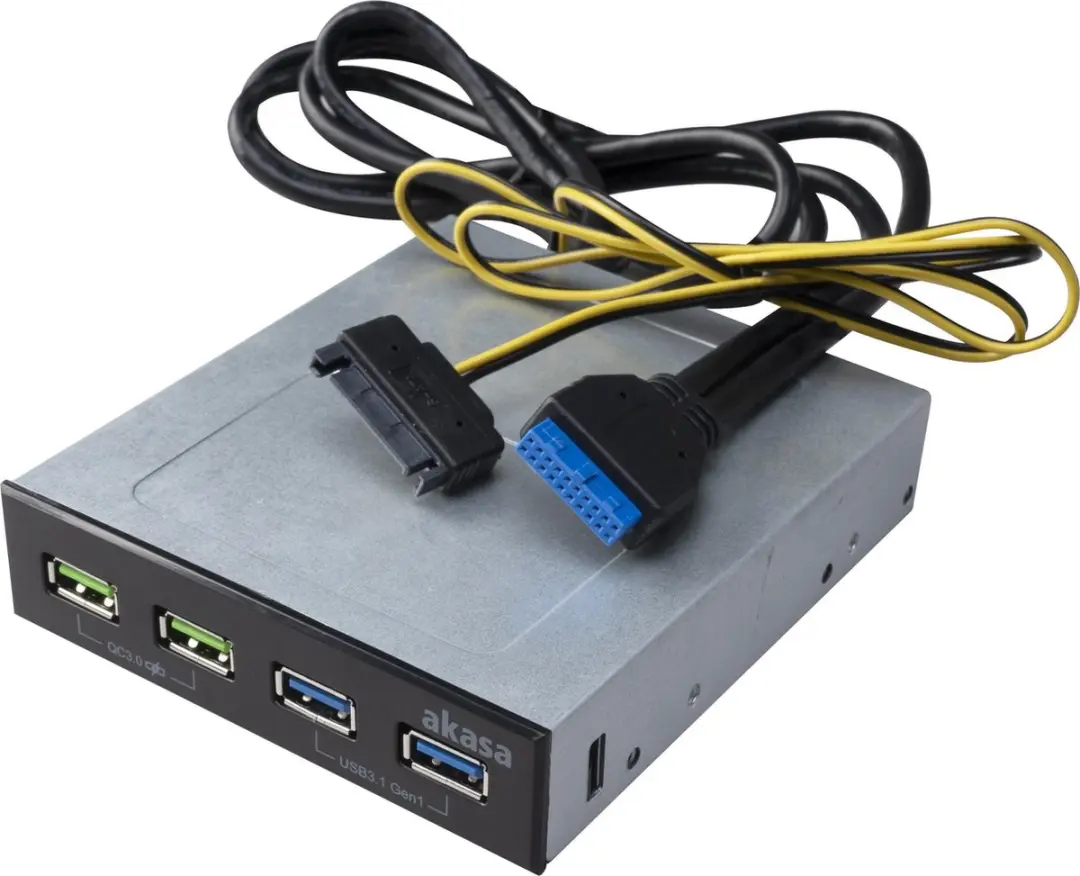 Akasa AK-ICR-34 USB-oplaadpaneel - Quick Charge 3.0 - afbeelding 2 van 6
