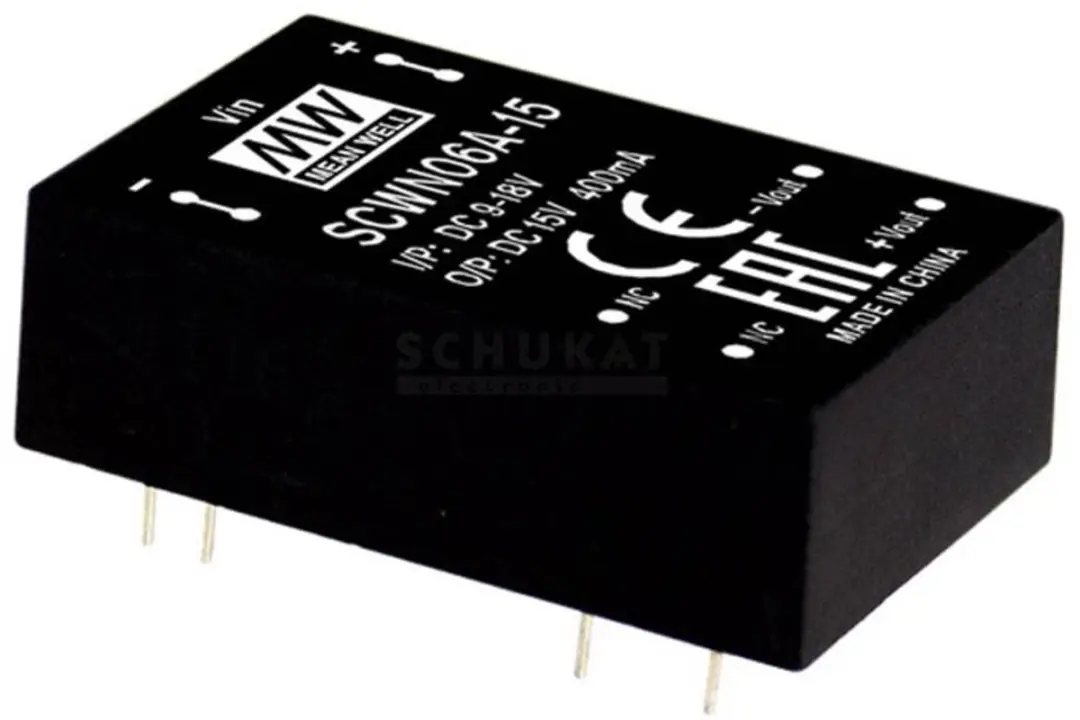 Mean Well SCWN06C-15 DC/DC-convertermodule
