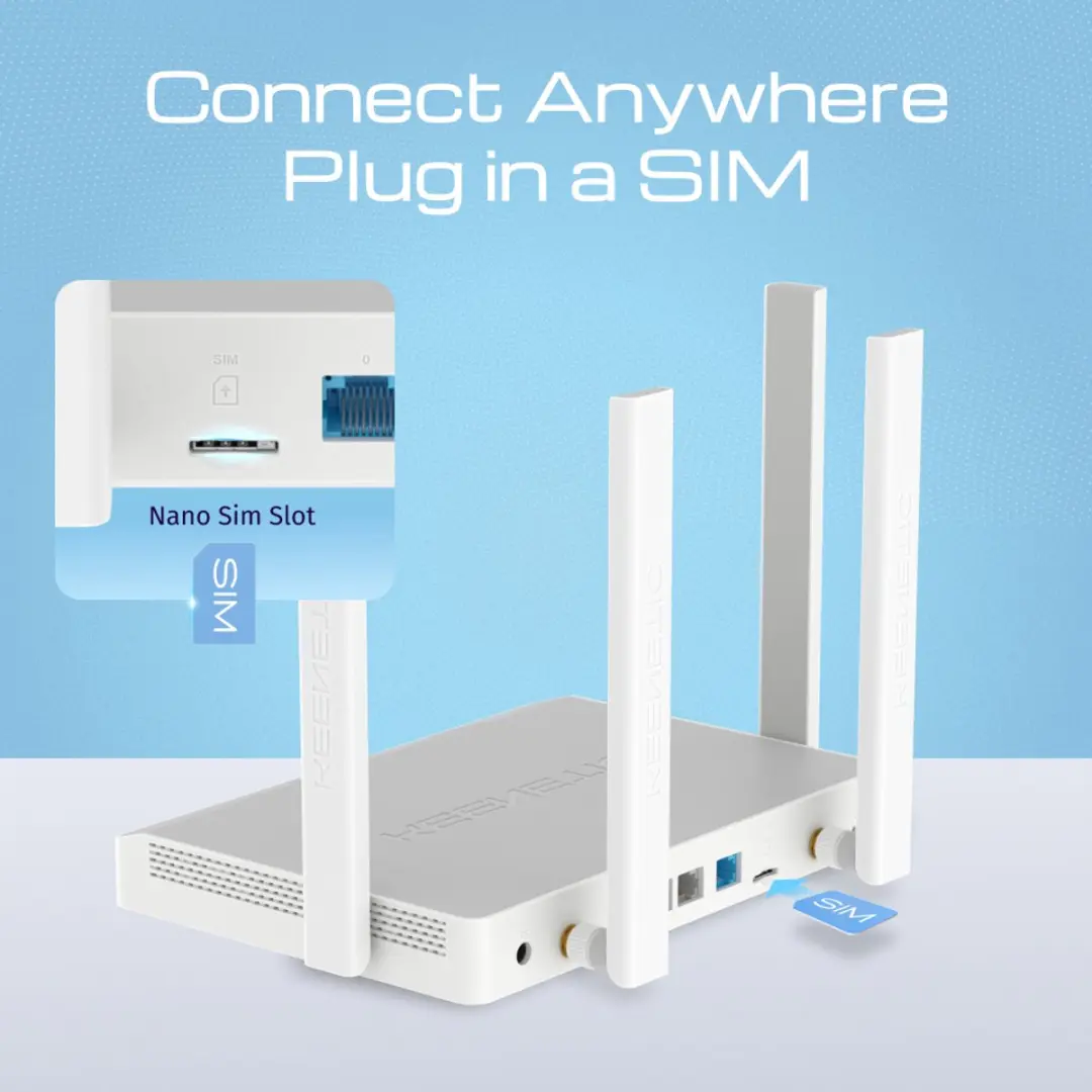 Keenetic Hero 4G+ KN-2311 Router - Wit/Grijs - afbeelding 5 van 6
