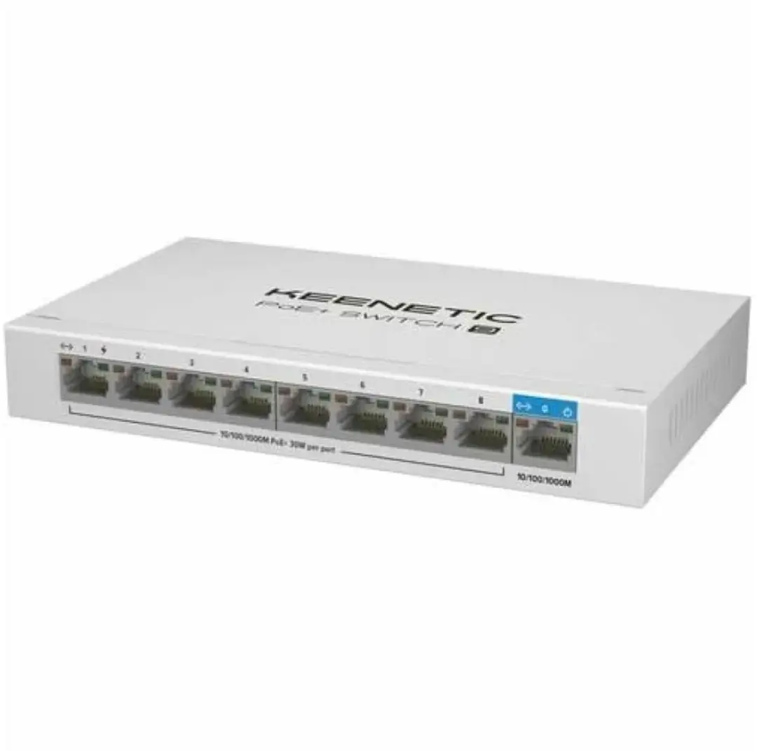 Keenetic PoE+ Switch 9 KN-4710-01-EU - Wit - afbeelding 4 van 6