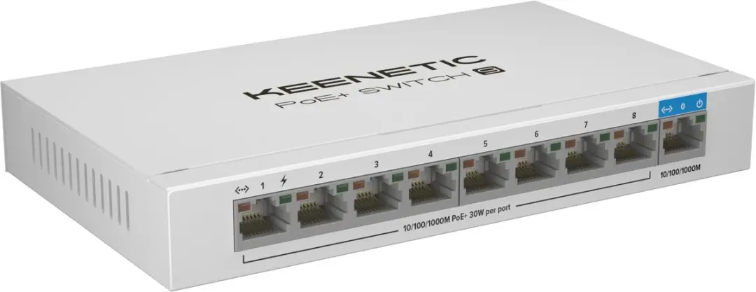 Keenetic PoE+ Switch 9 KN-4710-01-EU - Wit - afbeelding 2 van 6