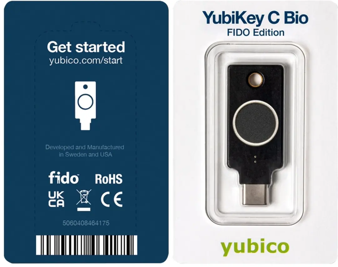 Yubico YubiKey C Bio FIDO Edition - Zwart - afbeelding 4 van 6