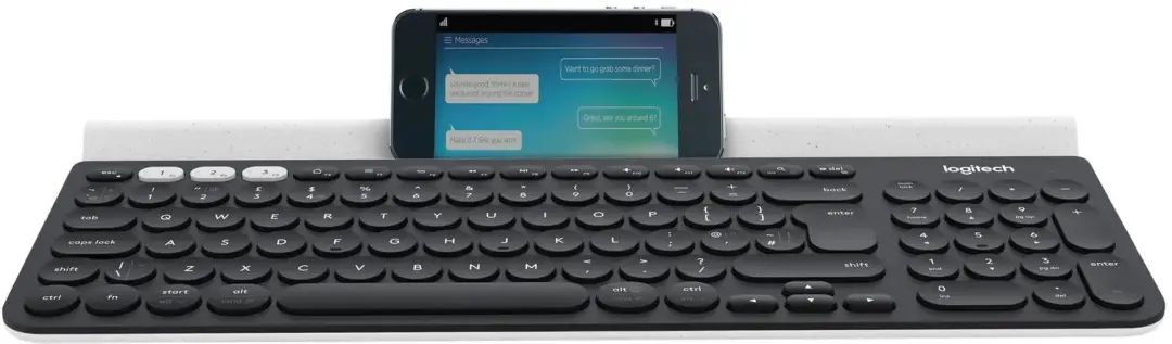Logitech K780 920-008034 Toetsenbord - QWERTZ - Grijs/Wit - afbeelding 2 van 3