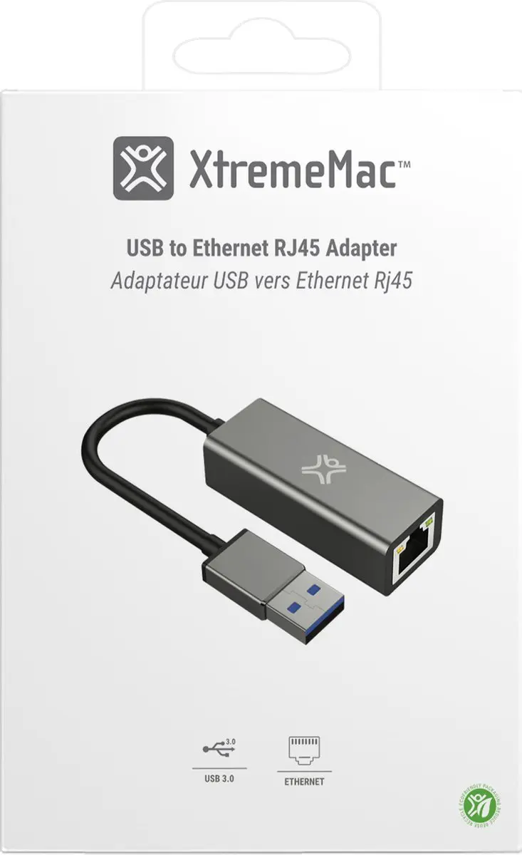 XtremeMac USB-A naar Ethernet Adapter XWH-AAE-13 - 1000Mbps - Grijs - afbeelding 6 van 6