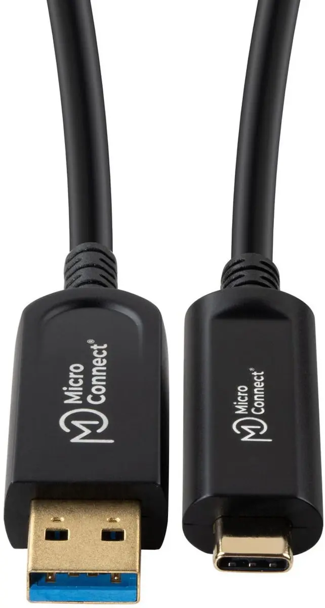 Microconnect MC-USB3.2CA10OP USB-kabel USB-A naar USB-C 10m - Zwart - afbeelding 3 van 6