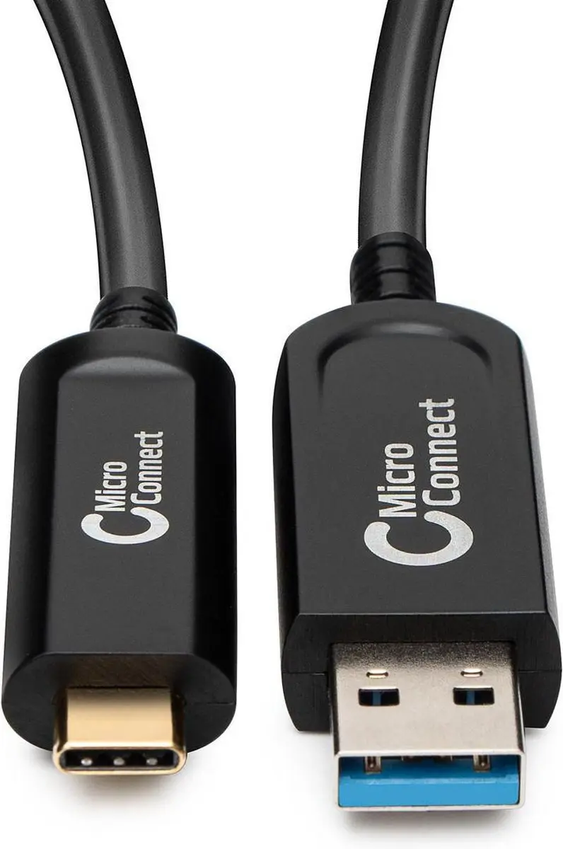 Microconnect MC-USB3.2CA10OP USB-kabel USB-A naar USB-C 10m - Zwart - afbeelding 5 van 6