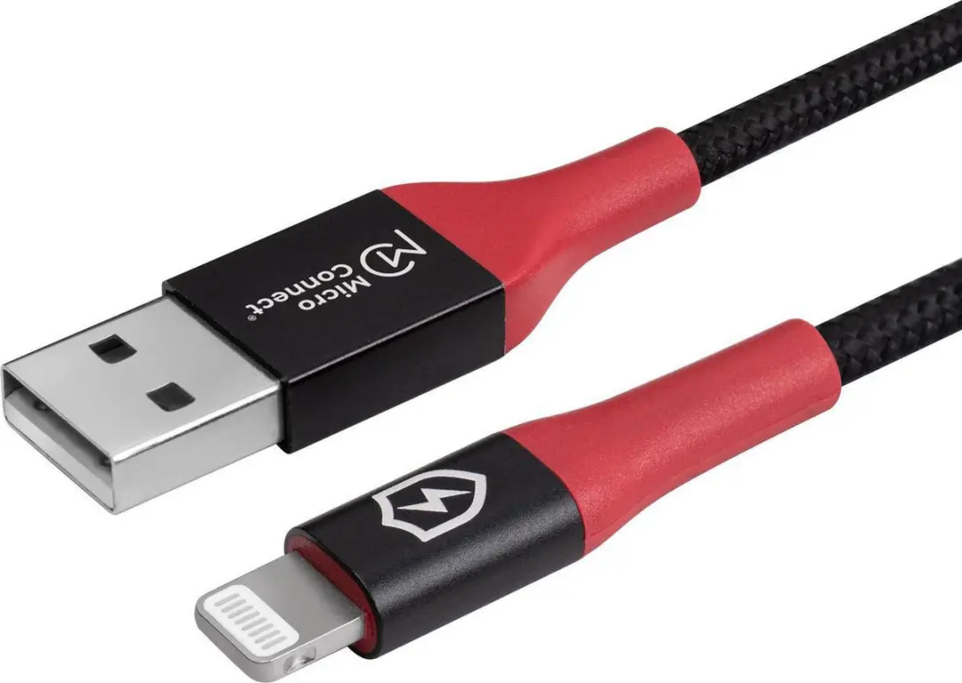 MicroConnect MC-ALIGHTNING-SC USB-A Lightning Kabel - Zwart - afbeelding 3 van 4