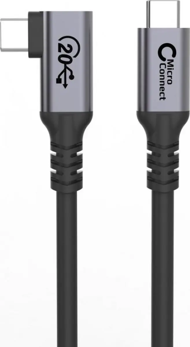 MicroConnect USB3.2CC5-A USB-C kabel 5m - 100W - Zwart - afbeelding 4 van 5