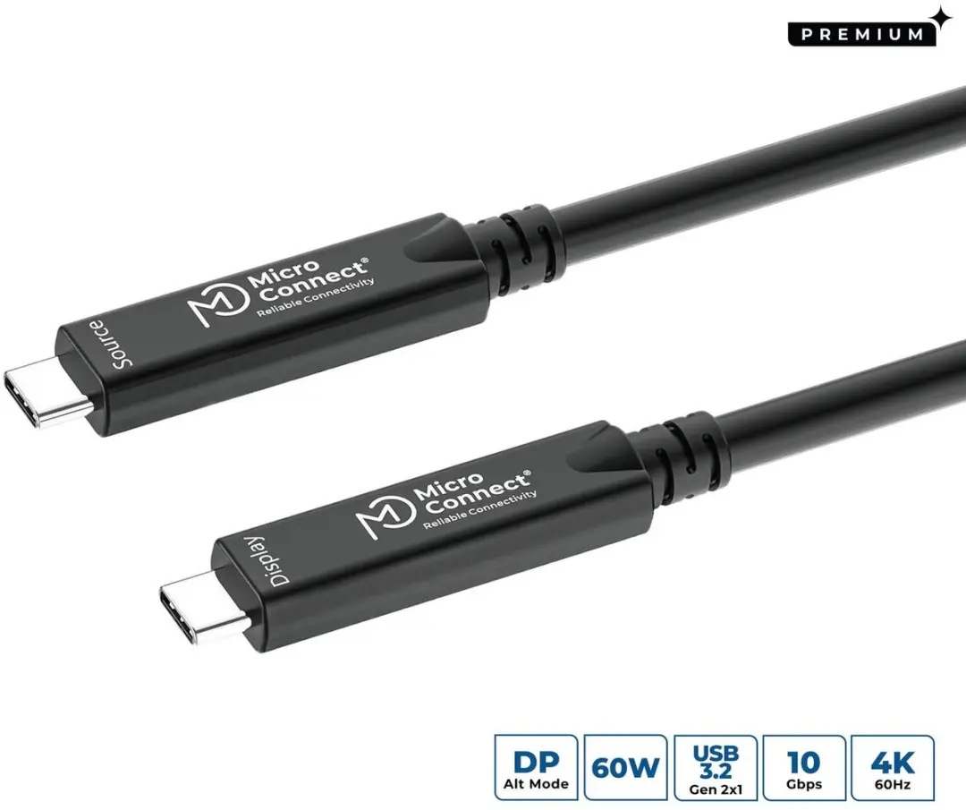 MicroConnect USB-C kabel MC-USB3.2CC05-8K-OP