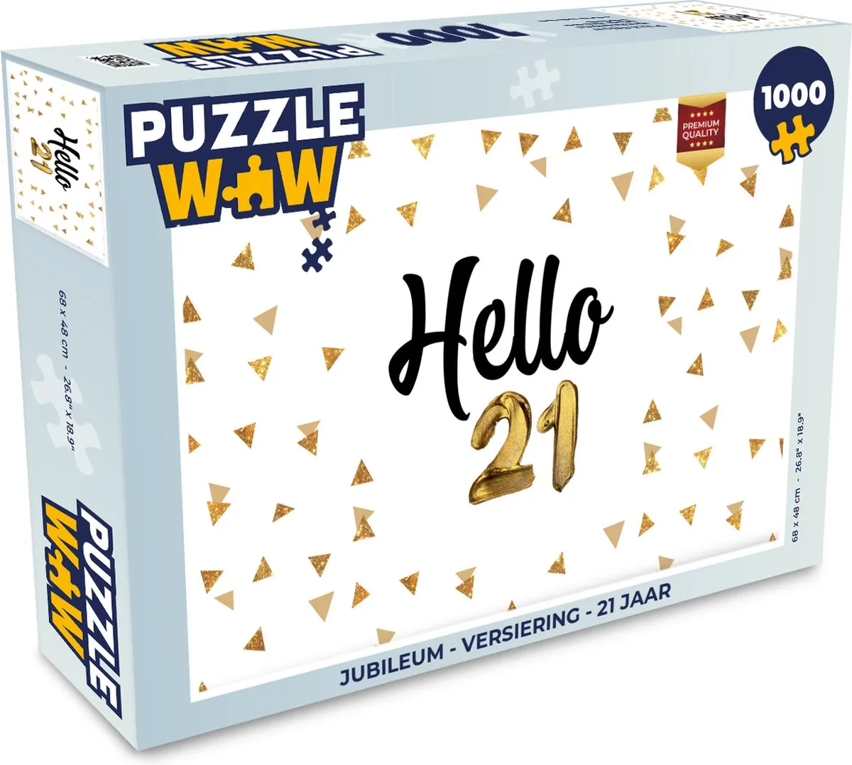 PuzzleWow Jubileum Legpuzzel 1000 Stuks - Multicolor