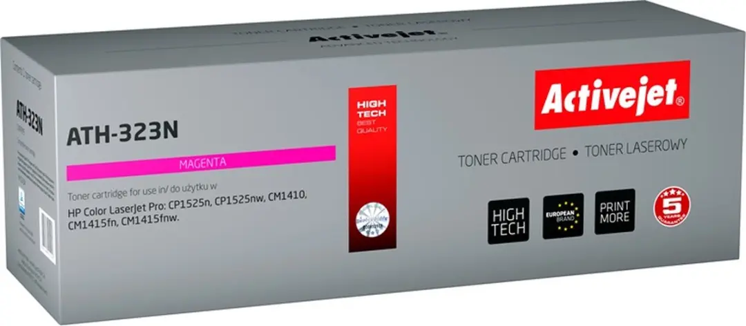 ActiveJet ATH-341N Tonercartridge HP CE341A - Cyaan - afbeelding 2 van 3