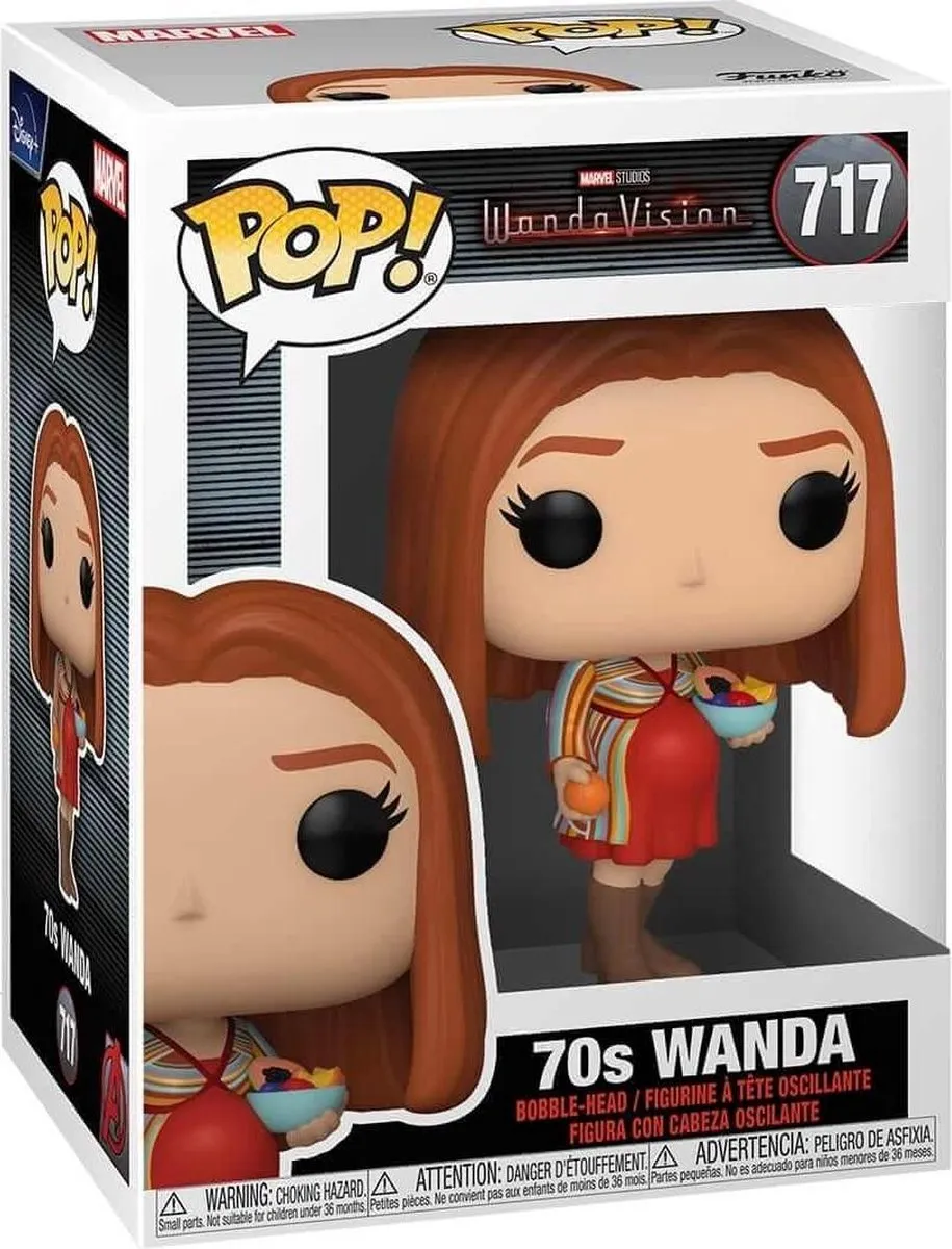 Marvel Funko POP! WandaVision Wanda (70s) Verzamelfiguur FUN52046 - Multicolor