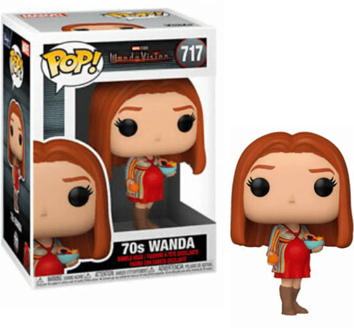 Marvel Funko POP! WandaVision Wanda (70s) Verzamelfiguur FUN52046 - Multicolor
