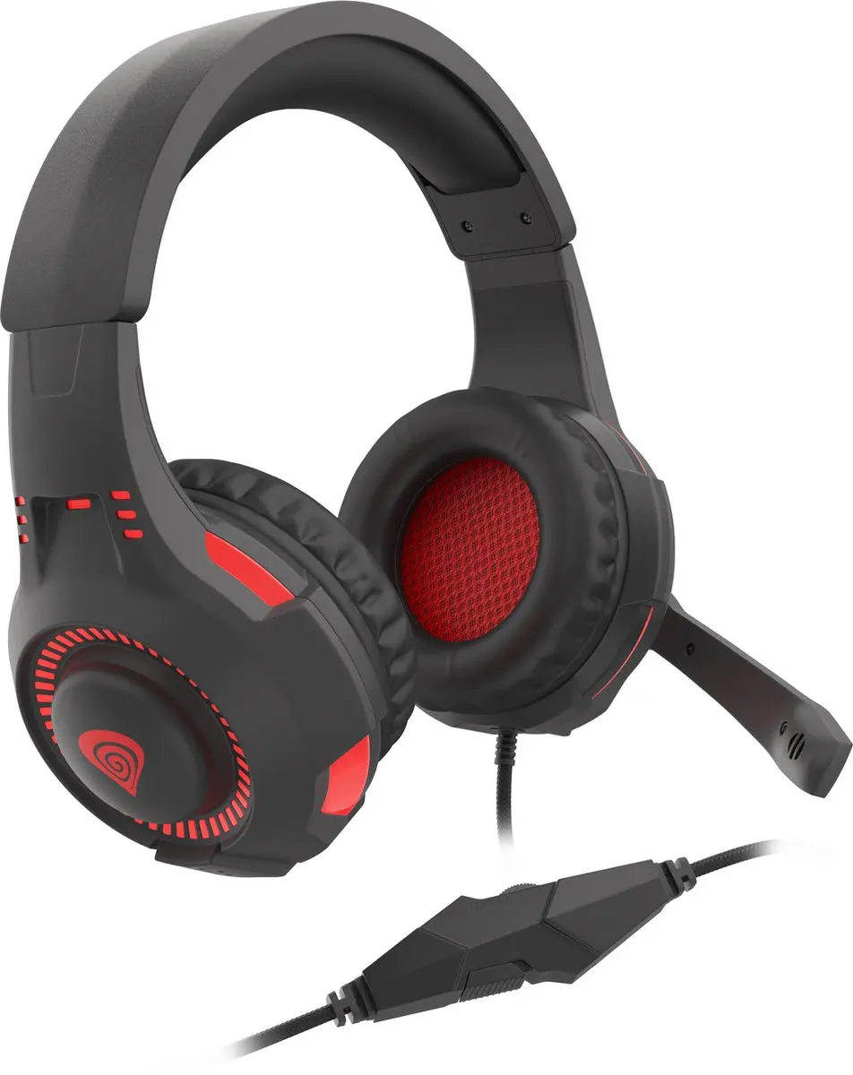 Genesis Radon 210 NSG-1992 Gaming Headset - Zwart/Rood - afbeelding 2 van 6