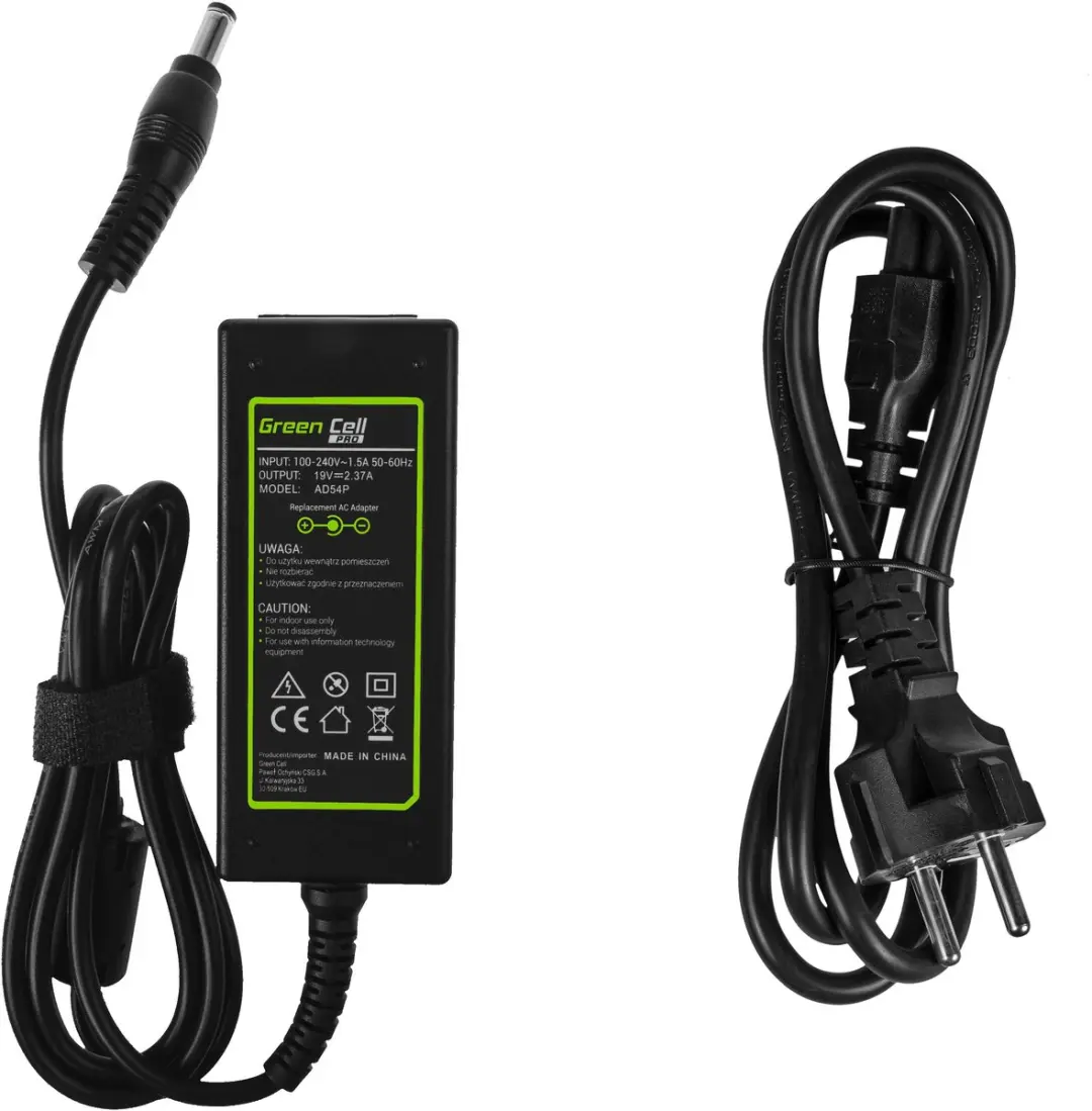 Green Cell AD54P Laptop Voeding - 45W - Zwart - afbeelding 2 van 5