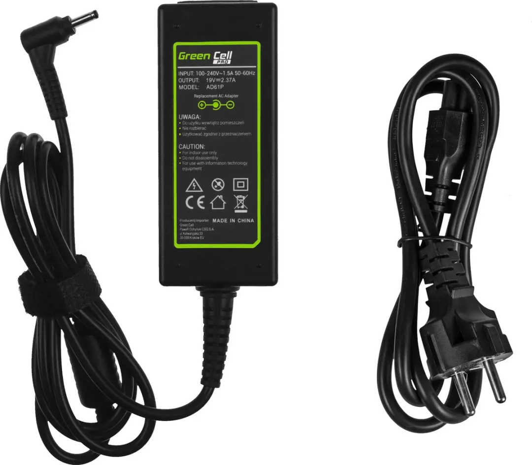 GreenCell PRO AD61P Oplader voor Asus - 45W - Zwart - afbeelding 4 van 6