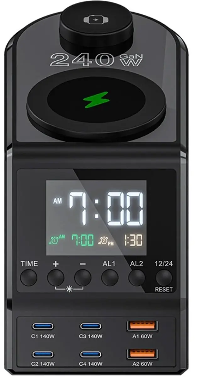 BlitzWolf BW-FW10 Wekker met Oplader - 240W - afbeelding 5 van 6