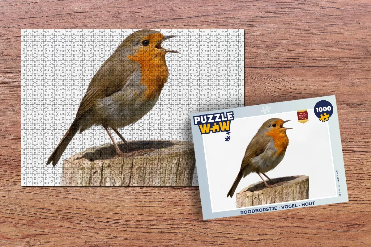 PuzzleWow Puzzel Roodborstje 1000 Stuks - Multicolor