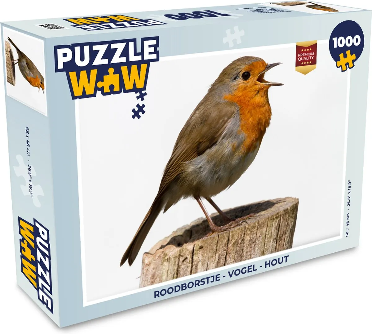 PuzzleWow Puzzel Roodborstje 1000 Stuks