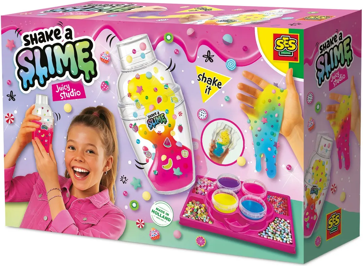 SES Creative Shake a Slime Juicy Studio - 6 Stuks - Meerkleurig