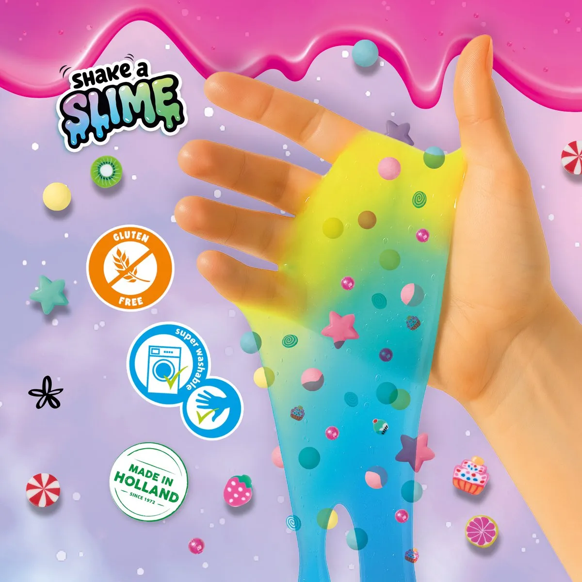 SES Creative Shake a Slime Juicy Studio - 6 Stuks - Meerkleurig