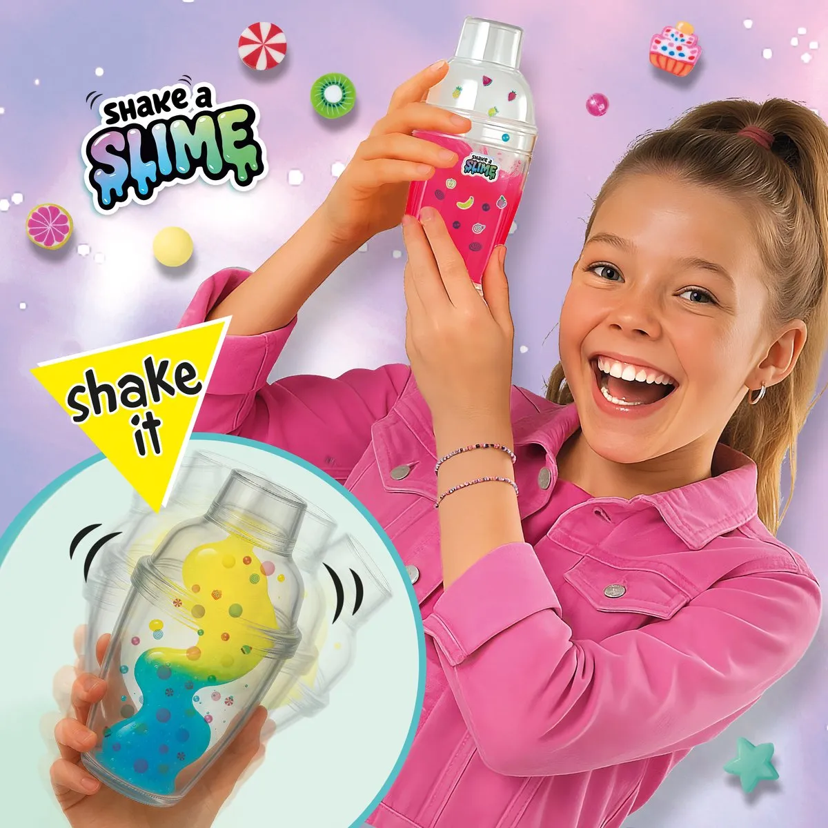 SES Creative Shake a Slime Juicy Studio - 6 Stuks - Meerkleurig