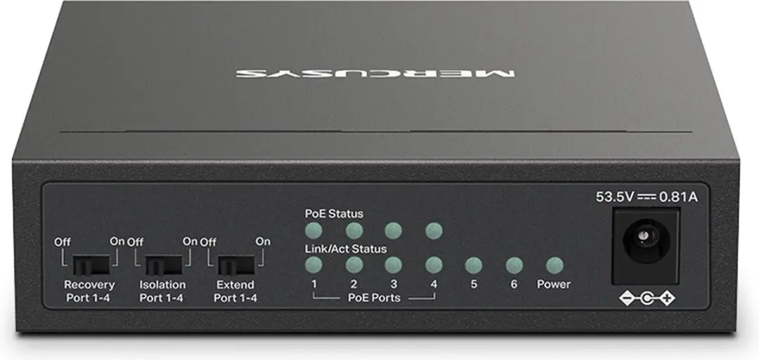 Mercusys MS106LP Netwerk Switch - 6 Poorten - Zwart - afbeelding 4 van 6
