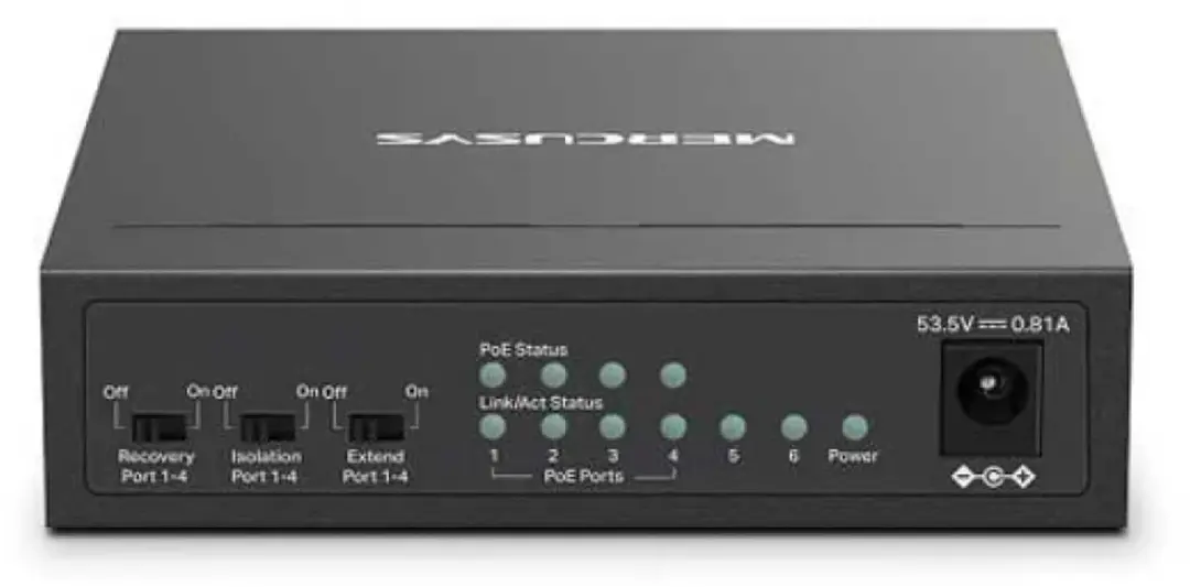 Mercusys MS106LP Netwerk Switch - 6 Poorten - Zwart - afbeelding 3 van 6