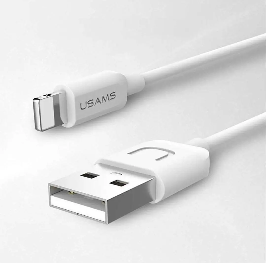 USAMS U-Turn Lightning Kabel 1m - 2A - Wit - afbeelding 4 van 6
