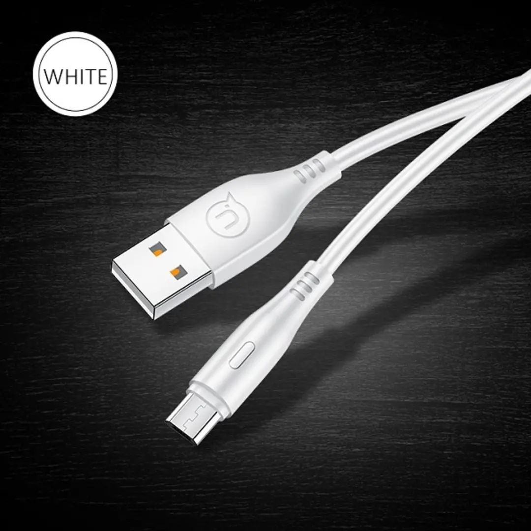 USAMS U18 microUSB kabel 1m - Snel opladen - Wit - afbeelding 2 van 3
