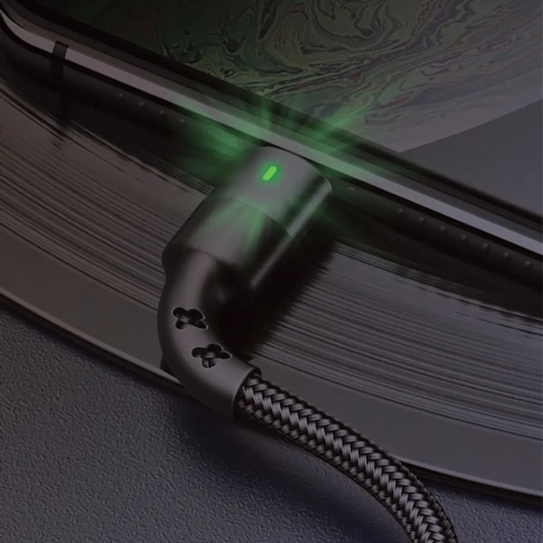 USAMS U26 USB-C Kabel 1m 3A Zwart - afbeelding 3 van 3