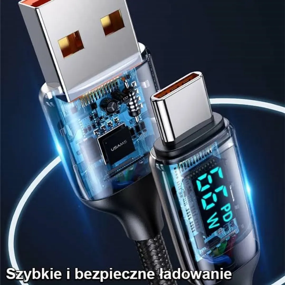 USAMS U78 USB-C Kabel 1.2m - Wit - afbeelding 6 van 6