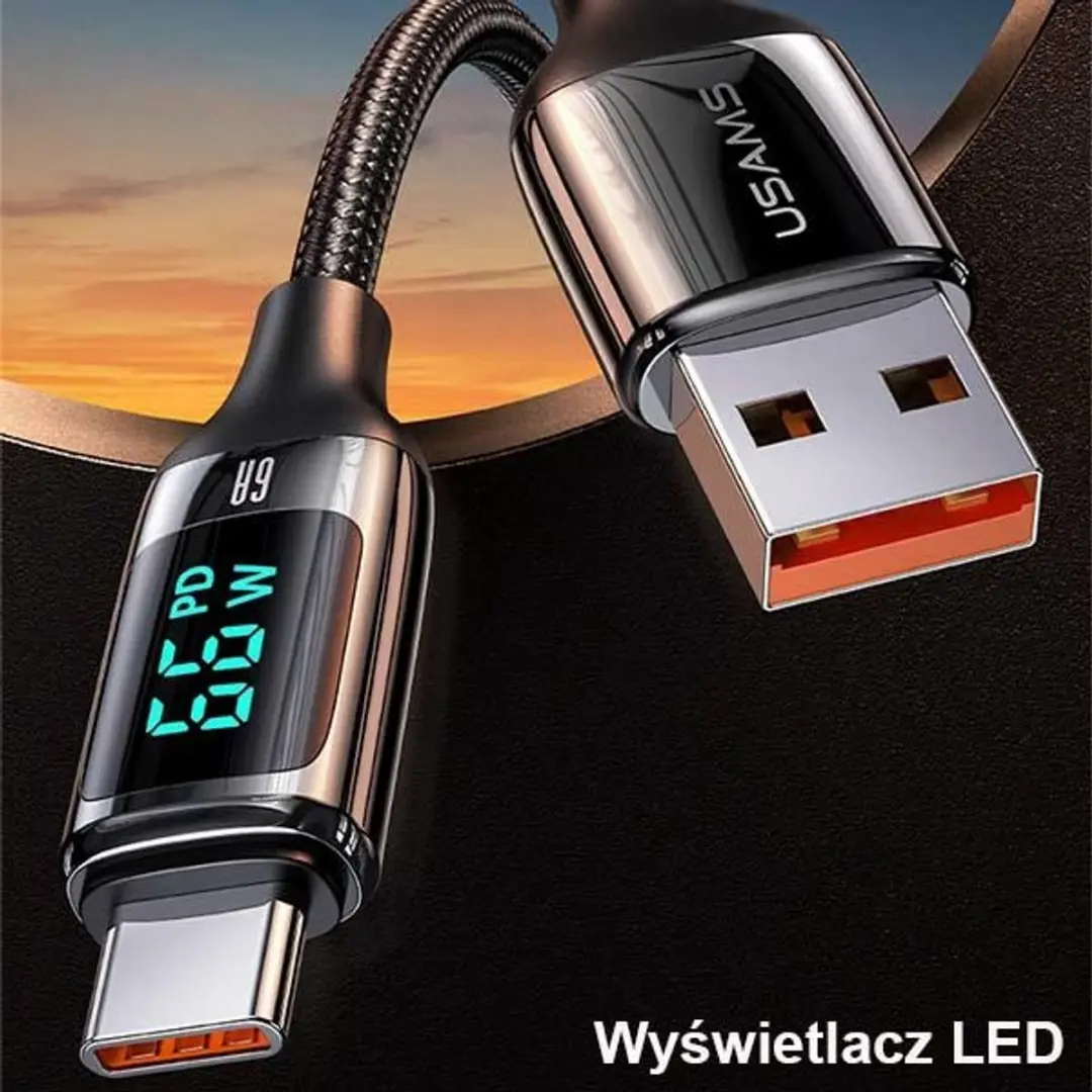 USAMS U78 USB-C Kabel 1.2m - Wit - afbeelding 3 van 6