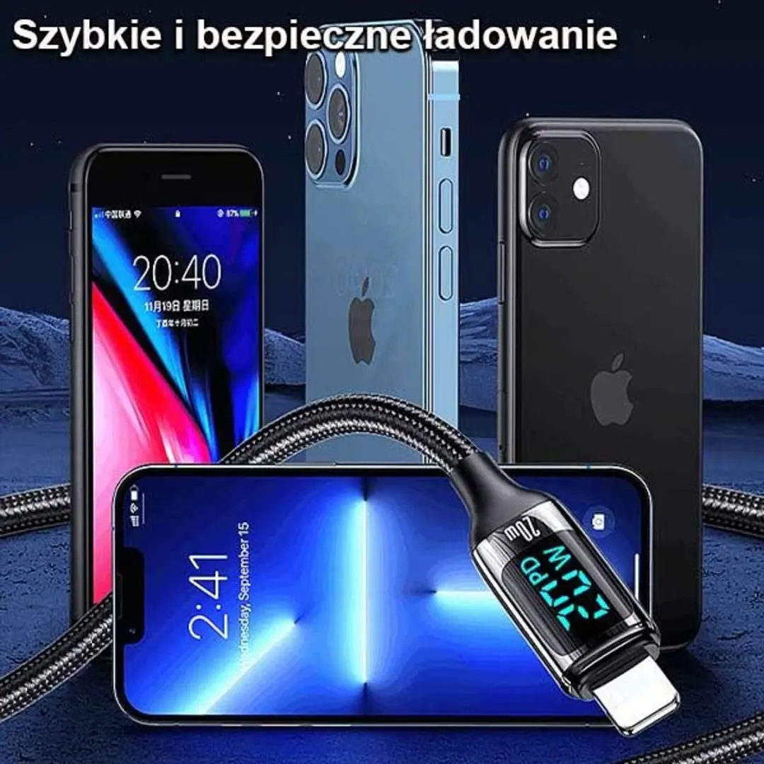 USAMS U78 USB-C naar Lightning Kabel - 20W - 1.2m - Wit - afbeelding 4 van 6
