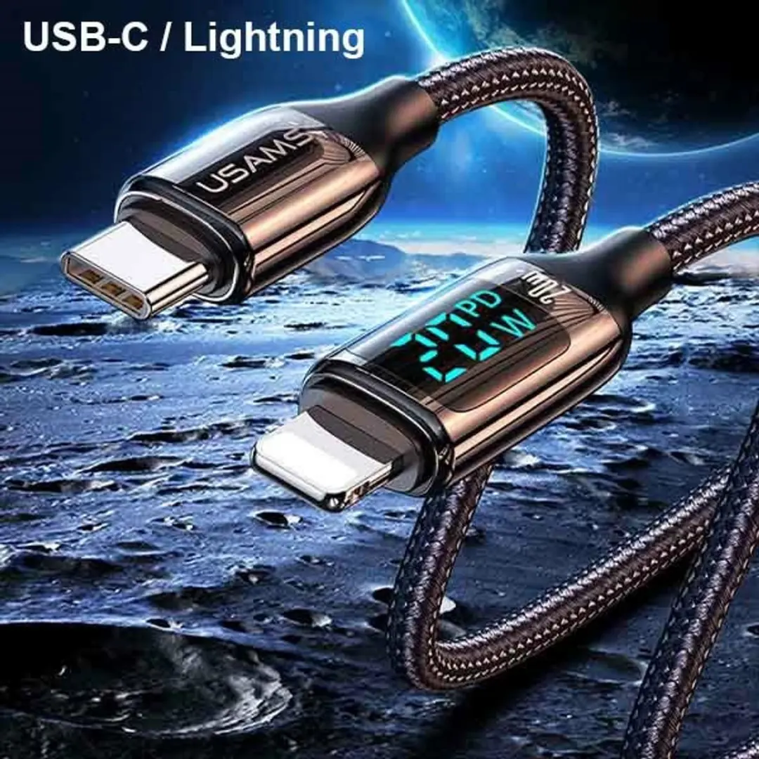 USAMS U78 USB-C naar Lightning Kabel - 20W - 1.2m - Wit - afbeelding 5 van 6