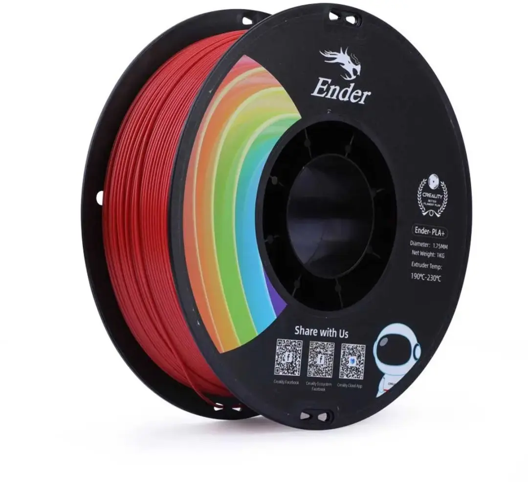 Creality Ender PLA+ 3D Filament 1,75mm - 1kg - Rood - afbeelding 2 van 6