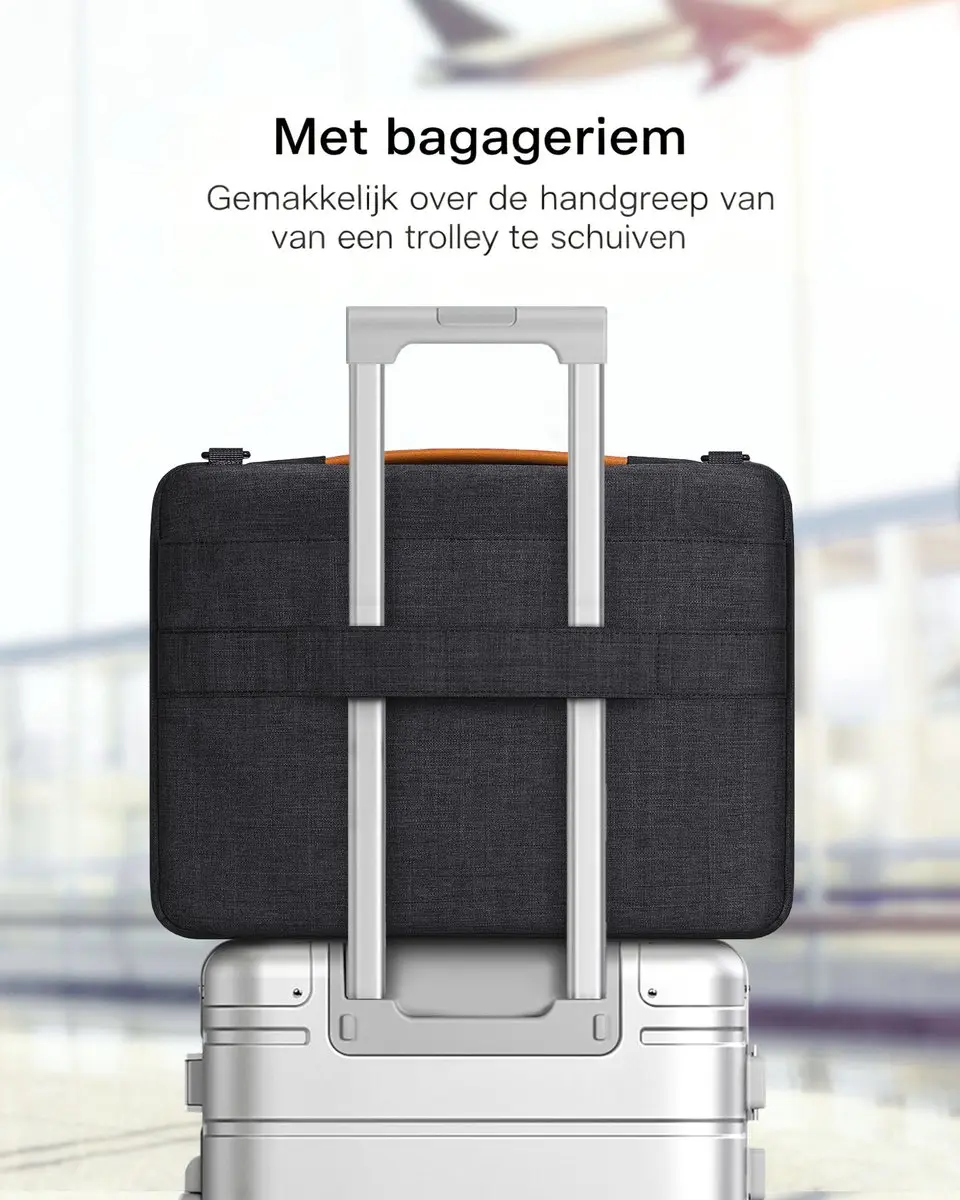 Inateck EdgeKeeper 360 Laptoptas LB03008-13 - Zwart - afbeelding 6 van 6