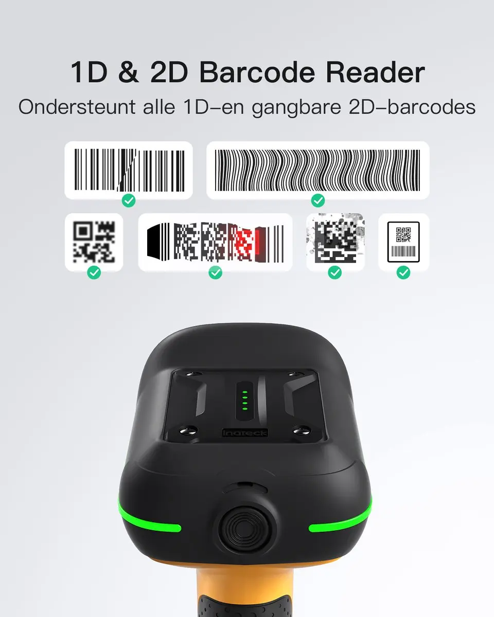 Inateck BCST-75S Barcodescanner - Draadloos - Zwart - afbeelding 4 van 6