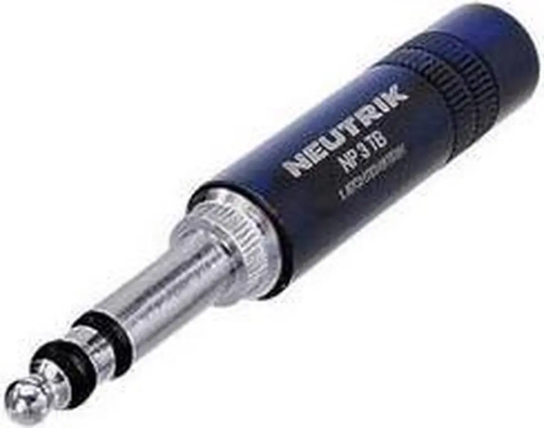 Neutrik NP3TB-B Jackplug 6,35mm Stereo Zwart