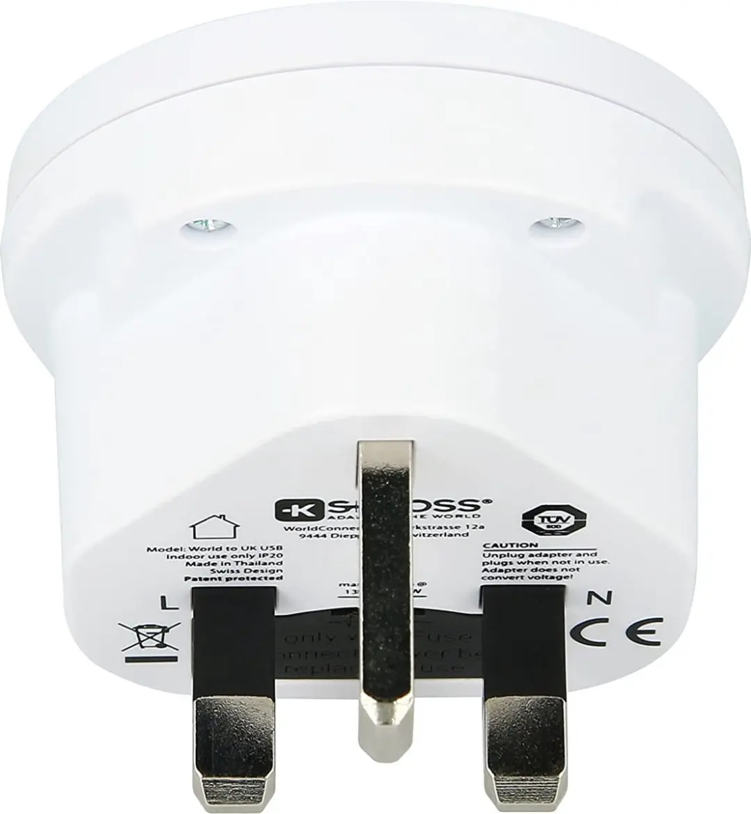 Skross USB-kabel USB 2.0 USB-A stekker 2.00 m Wit Rond SKCA0003A-C200CN - afbeelding 3 van 6