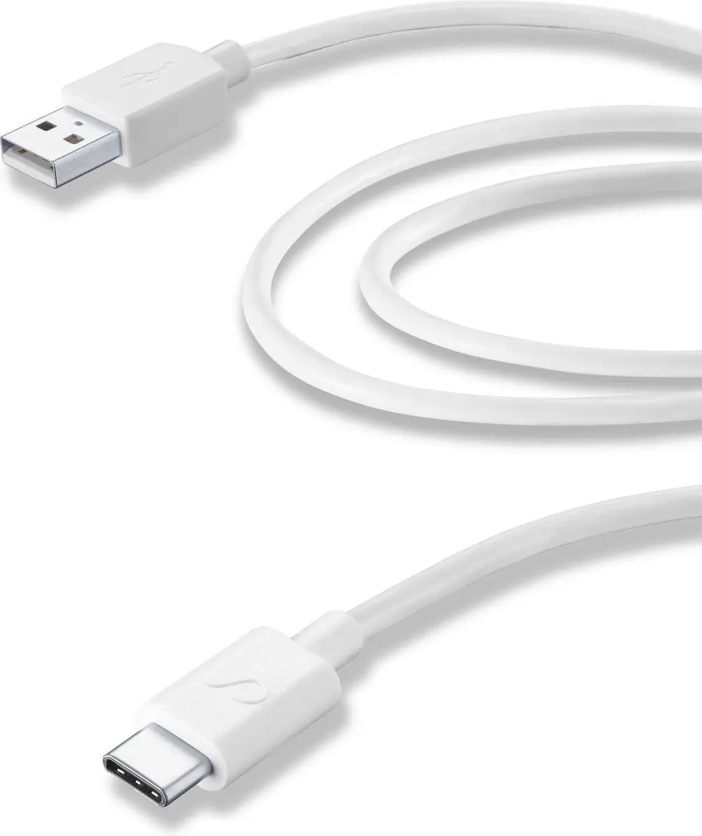 Cellularline USB-A naar USB-C kabel 2m - Wit - afbeelding 5 van 5