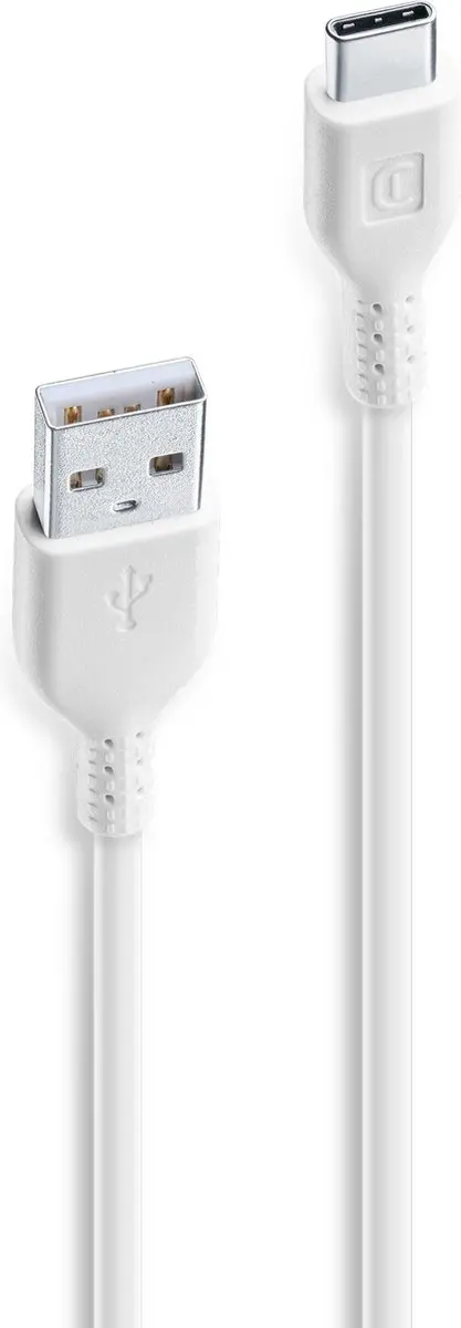 Cellularline USB-A naar USB-C kabel 2m - Wit - afbeelding 3 van 5