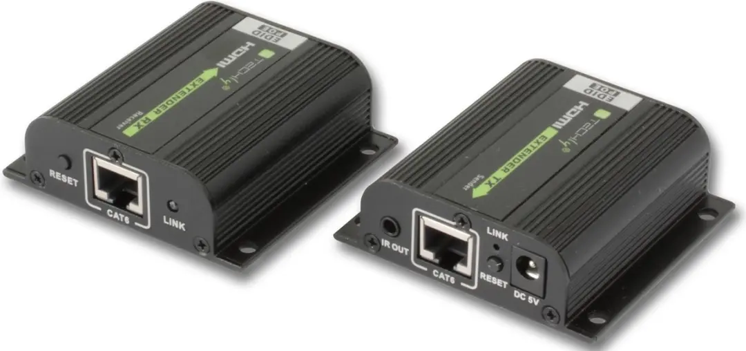 Techly IDATA EXT-E70POED HDMI Extender - Zwart - afbeelding 3 van 5