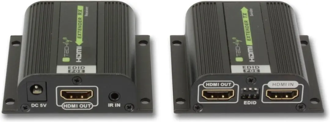 Techly IDATA EXT-E70POED HDMI Extender - Zwart - afbeelding 5 van 5